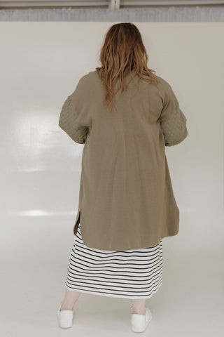 LONG SHACKET WITH QUILTED DETAILS - Love Marlow