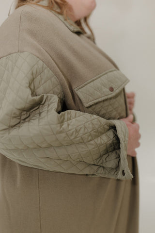 LONG SHACKET WITH QUILTED DETAILS - Love Marlow