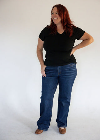 Lovervet 90s Vintage Loose Straight – Dark Wash - Love Marlow