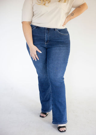 Lovervet High Rise Bootcut – Dark Wash - Love Marlow