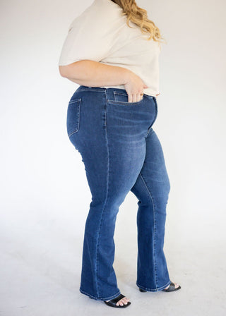 Lovervet High Rise Bootcut – Dark Wash - Love Marlow