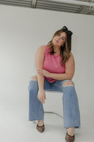 Lovervet High Rise Distressed Slim Wide Leg Jeans – Light Wash - Love Marlow