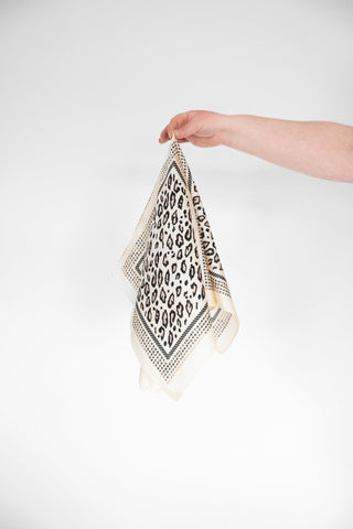 Luxe Leopard Silk Scarf – Versatile Square Bandana - Love Marlow