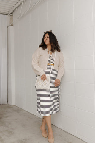 MACRAME CROSSBODY BAG IN WHITE - Love Marlow