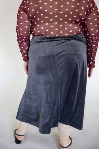 Maroon Polka Dot Mesh Mock Neck Top - Love Marlow
