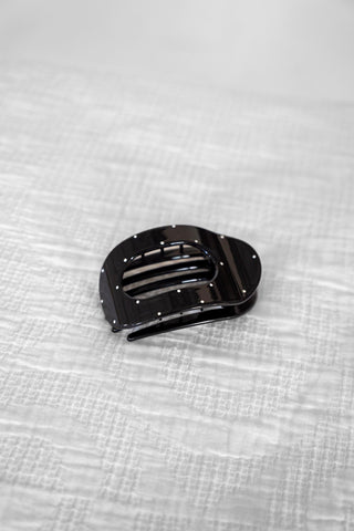 Matte Black Mini Ball Duckbill Clip - Minimalist Non - Slip Hair Accessory - Love Marlow