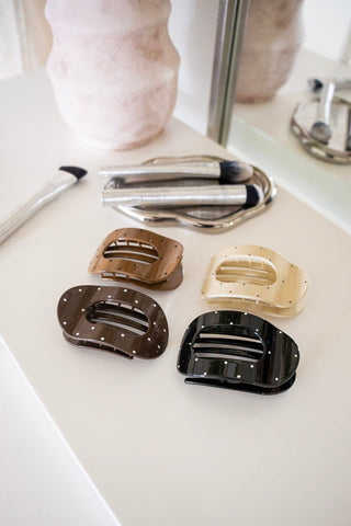 Matte Light Brown Mini Ball Duckbill Clip – Minimalist Hair Clip - Love Marlow