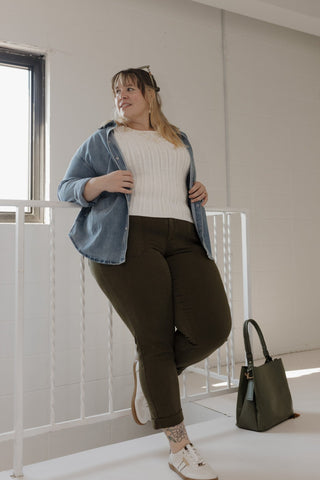 MEDIUM STRUCTURED HOBO BAG WITH TASSELS IN OLIVE - Love Marlow