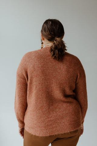 METALLIC ABSTRACT PRINTED SWEATER IN SATIN PUMPKIN - 12 - Love Marlow