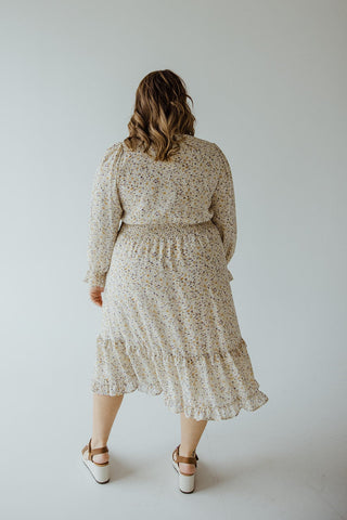 MIDI - LENGTH DOUBLE RUFFLE KICK HEM DRESS - Love Marlow