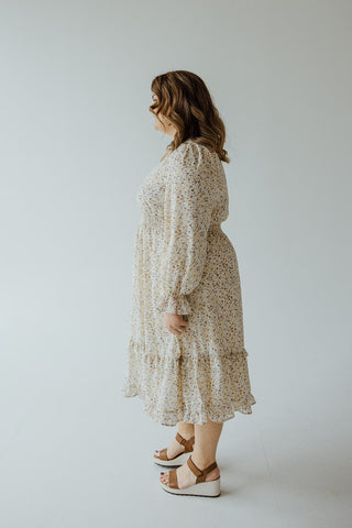 MIDI - LENGTH DOUBLE RUFFLE KICK HEM DRESS - Love Marlow