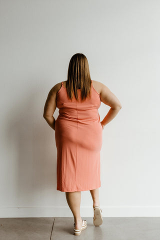 MIDI LENGTH SLIP DRESS IN CACTUS BLOSSOM - Love Marlow