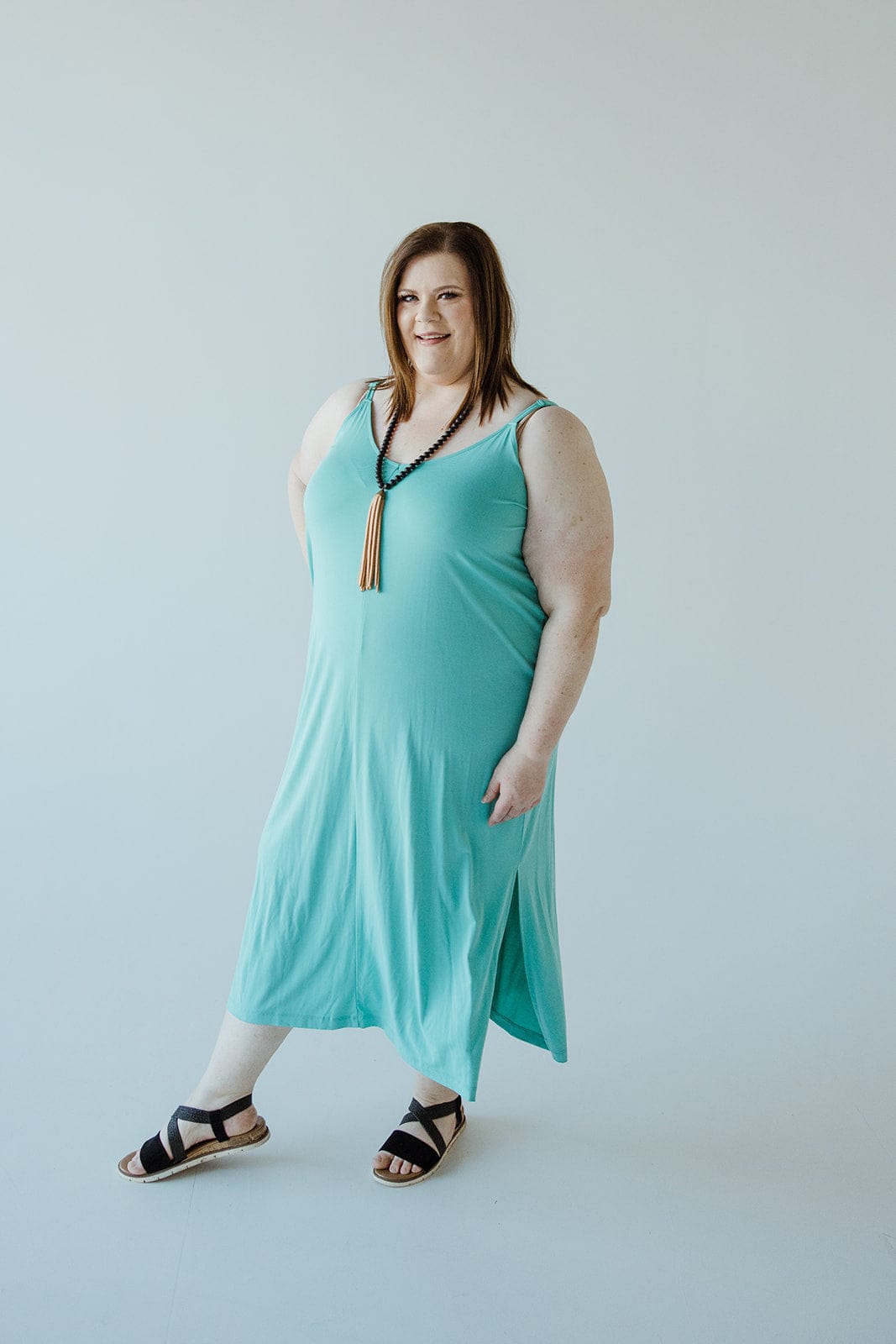 MIDI LENGTH SLIP DRESS IN REEF - Love Marlow