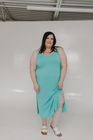 MIDI LENGTH SLIP DRESS IN REEF - Love Marlow