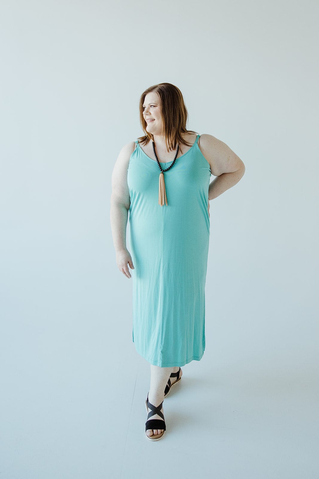 MIDI LENGTH SLIP DRESS IN REEF - Love Marlow