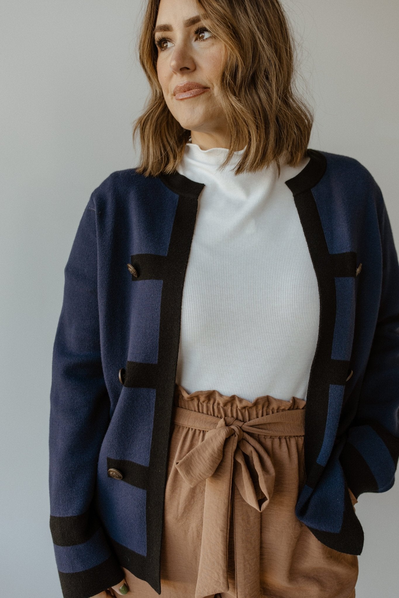 MILITARY PEACOAT CARDIGAN - 12 - Love Marlow