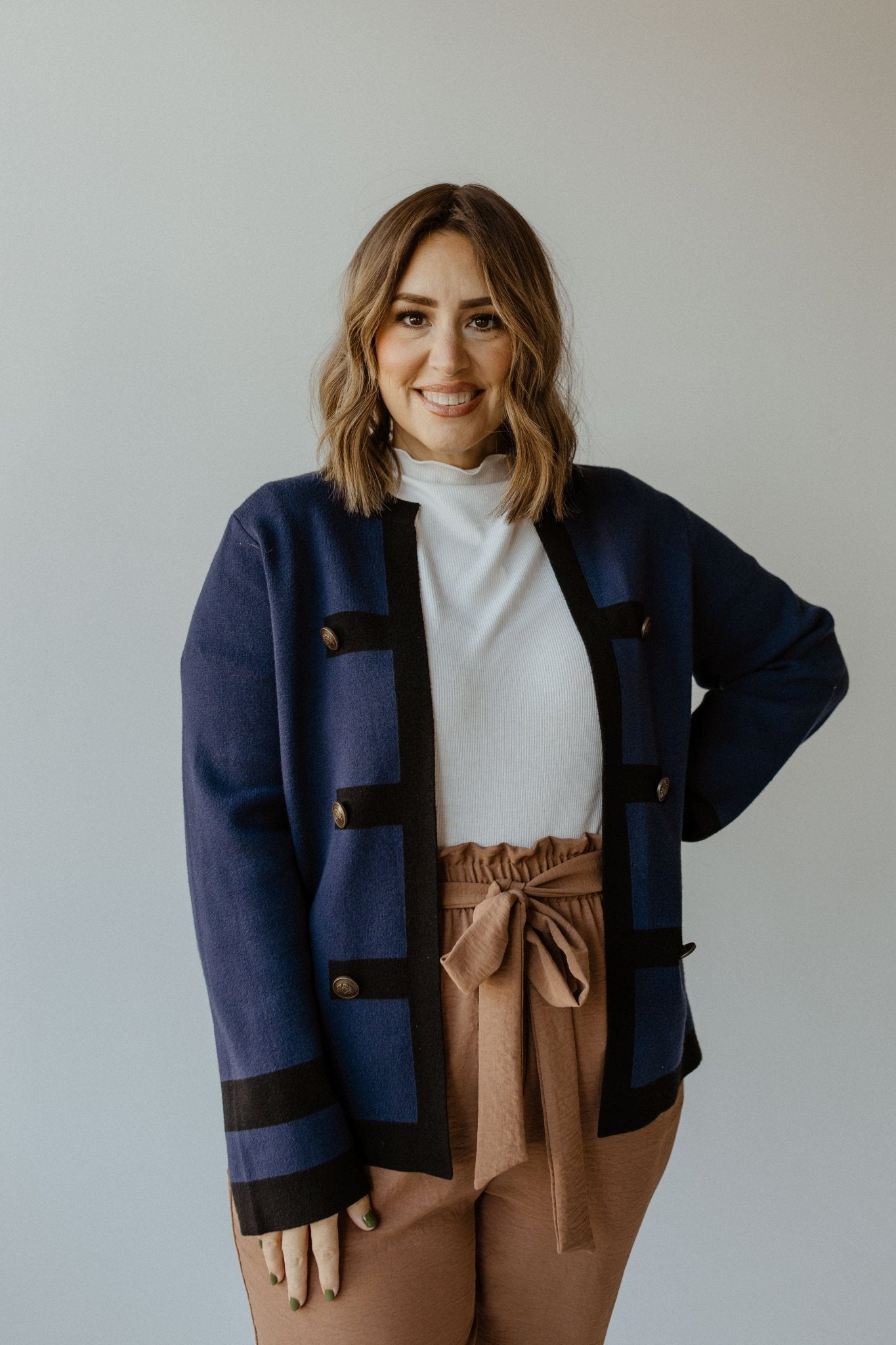 MILITARY PEACOAT CARDIGAN - 12 - Love Marlow