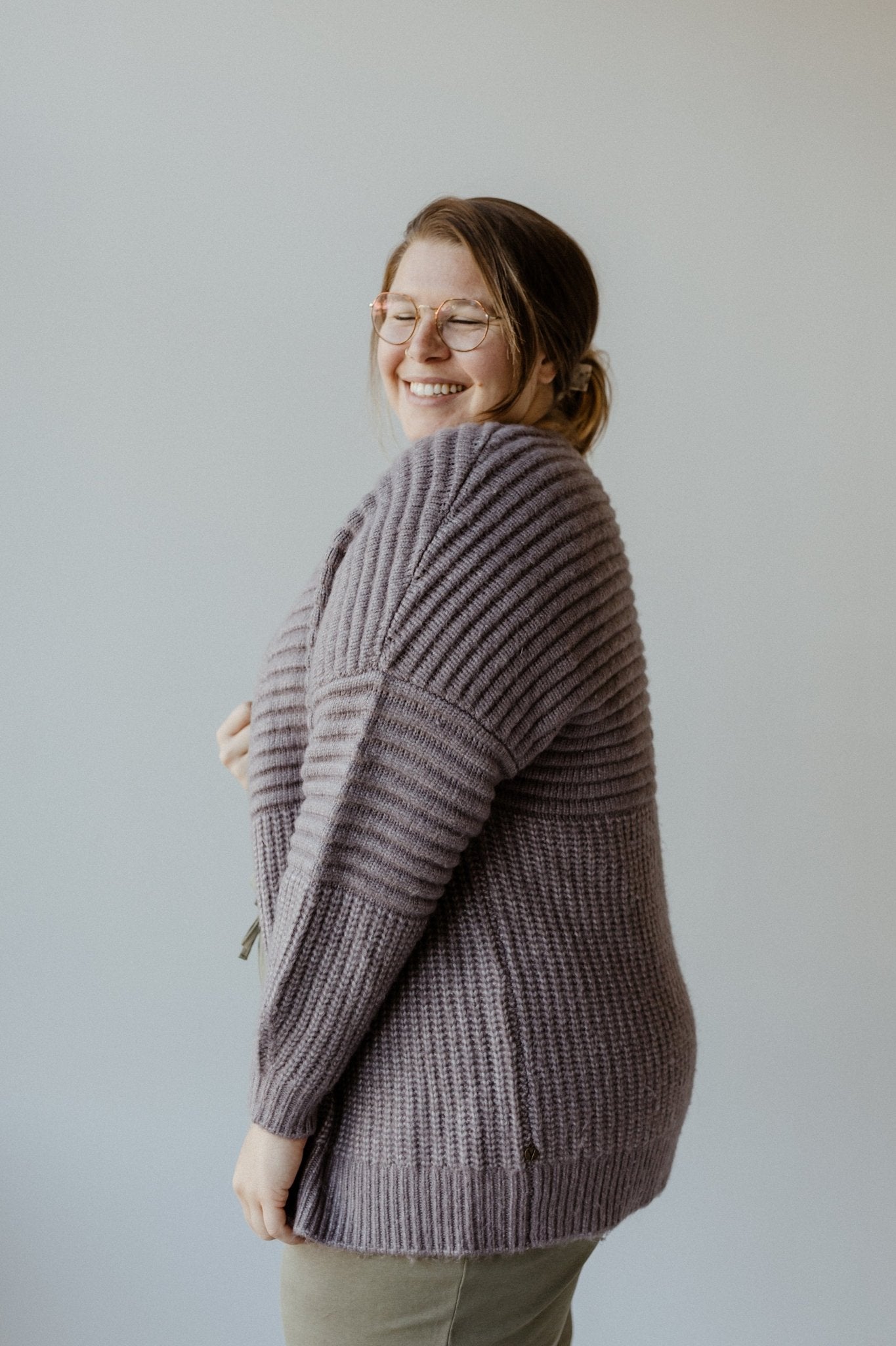 MIXED KNIT PATTERN CARDIGAN - Love Marlow