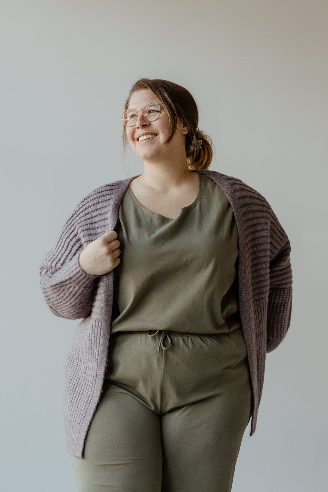 MIXED KNIT PATTERN CARDIGAN - Love Marlow