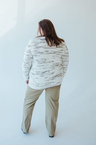 MIXED KNIT SWEATER IN NEUTRAL - 20 - Love Marlow