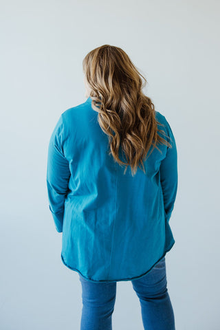 MOCK COWL NECK TEE IN BALI BLISS - Love Marlow