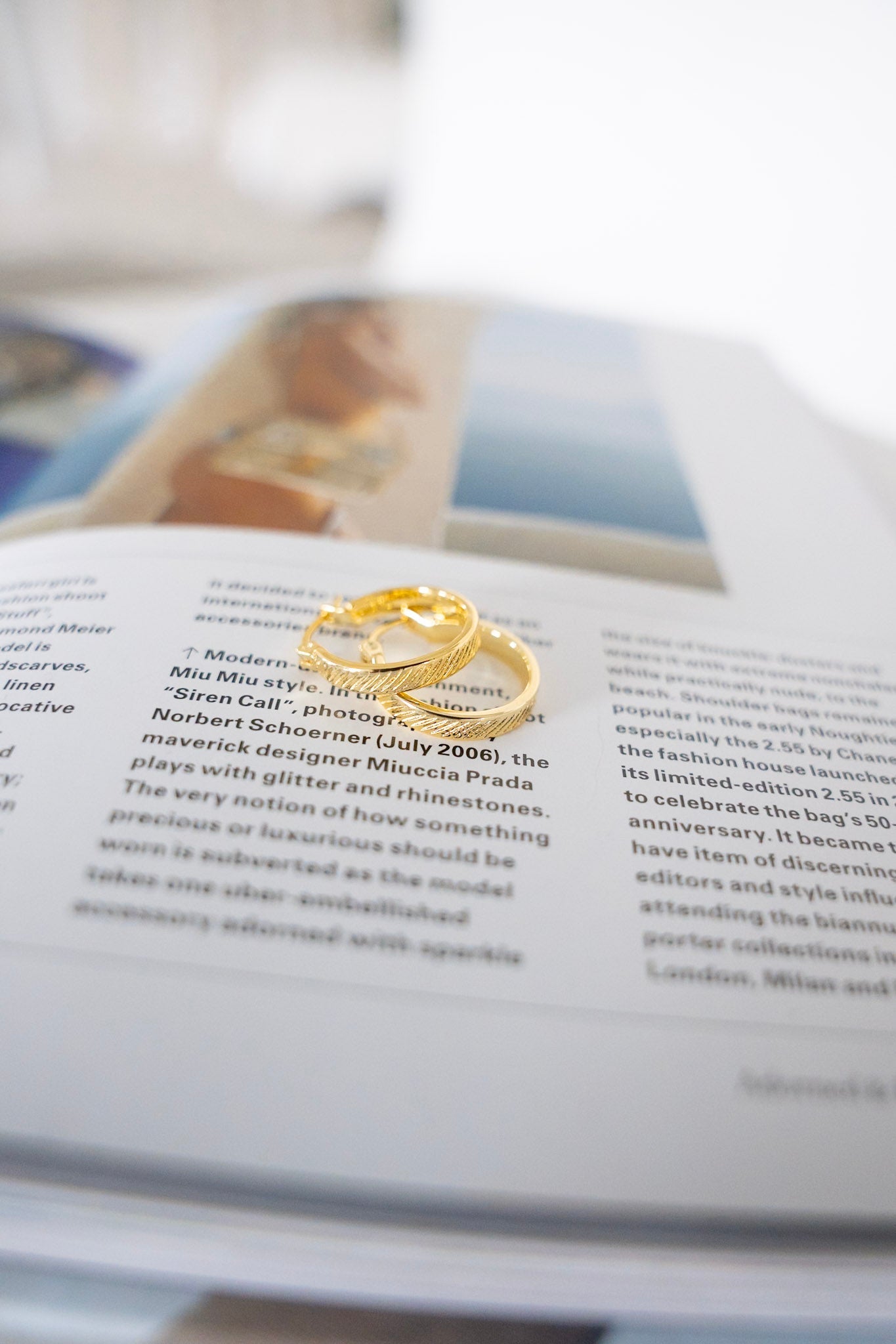 Nadia Textured Gold Hoop Earrings - Love Marlow