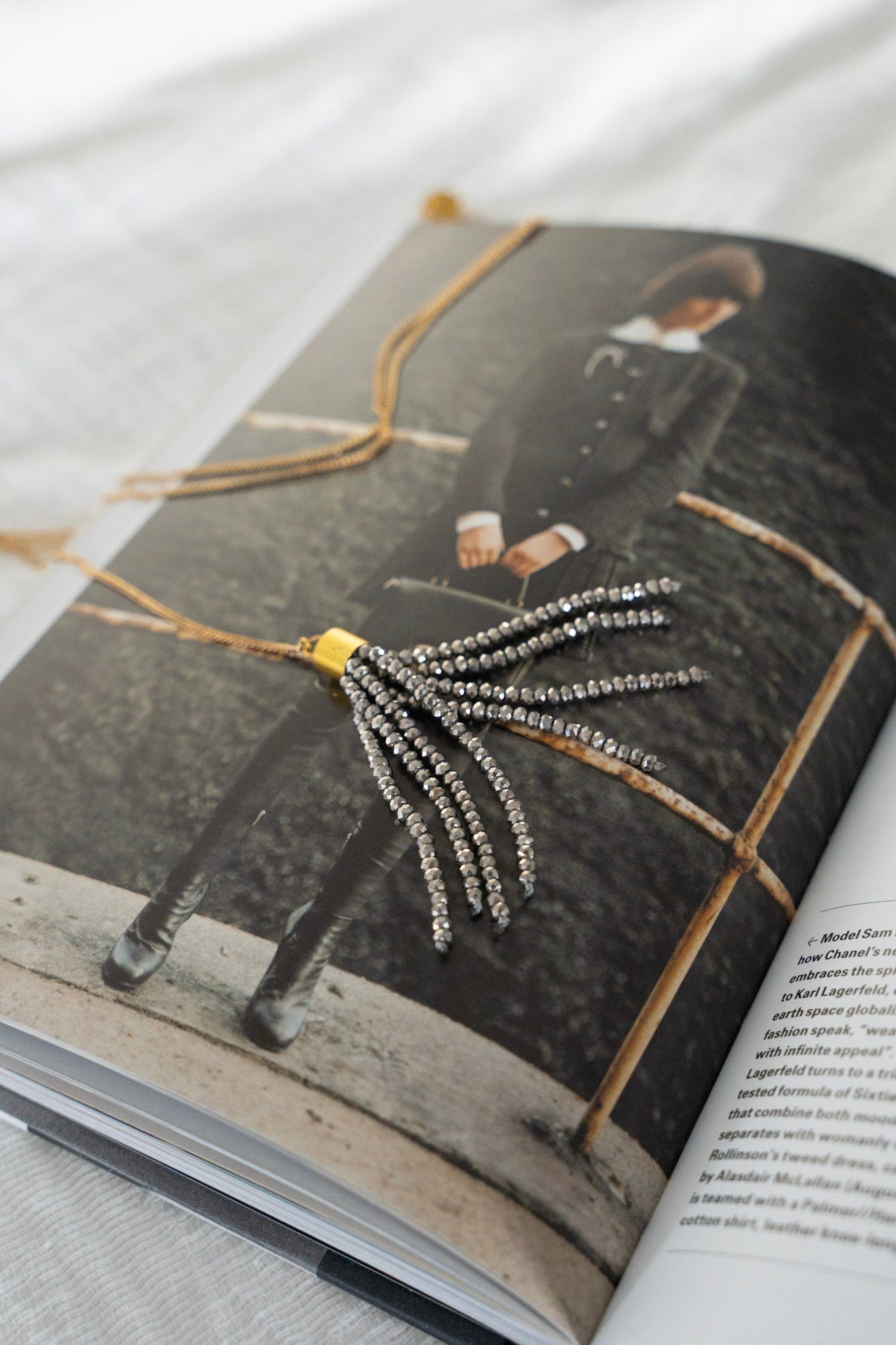 NORA NECKLACE IN GUNMETAL - Love Marlow