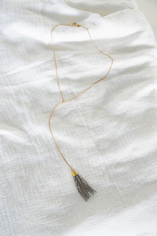 NORA NECKLACE IN GUNMETAL - Love Marlow