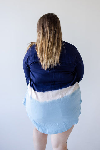 OMBRE BUTTON - UP BLOUSE - Love Marlow