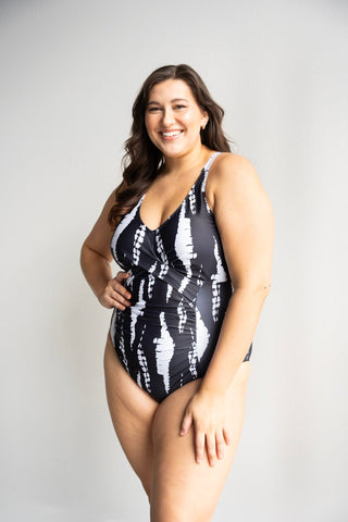 One - Piece Swimsuit – Abstract Noir - Love Marlow