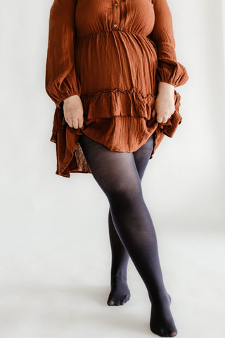 OPAQUE TIGHTS IN NAVY - Love Marlow