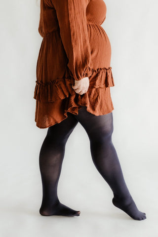 OPAQUE TIGHTS IN NAVY - Love Marlow
