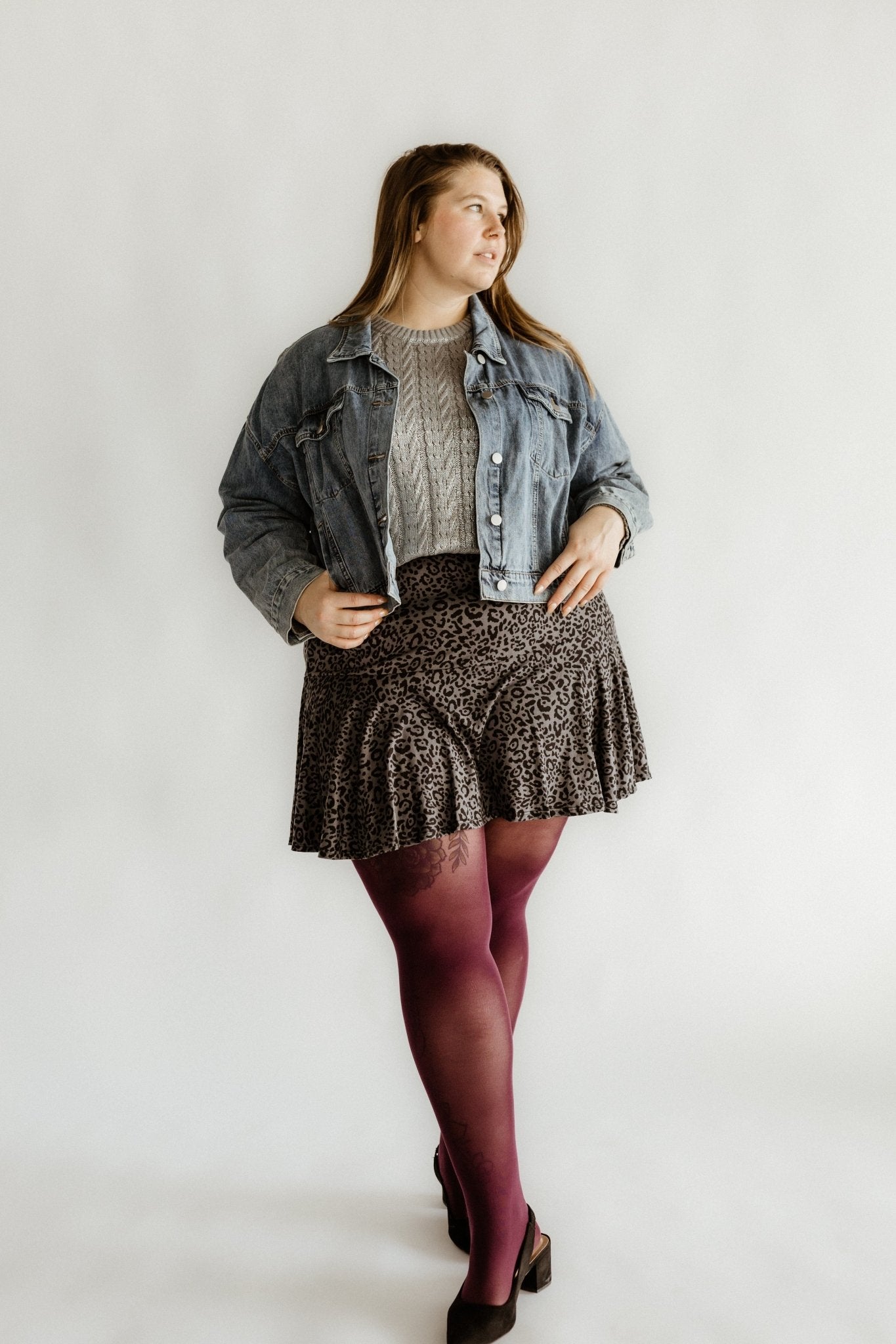 OPAQUE TIGHTS IN SUGAR PLUM - Love Marlow