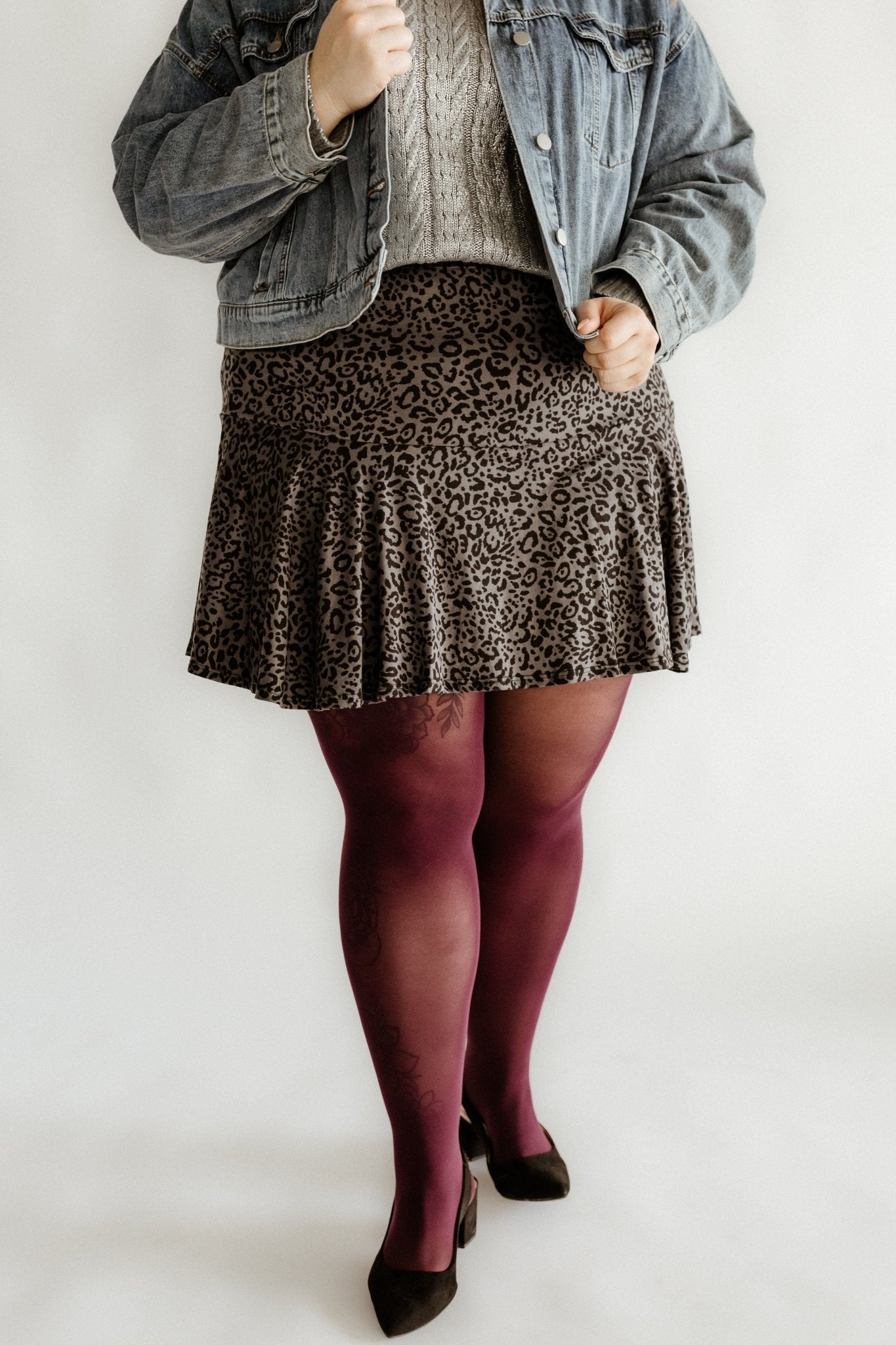 OPAQUE TIGHTS IN SUGAR PLUM - Love Marlow