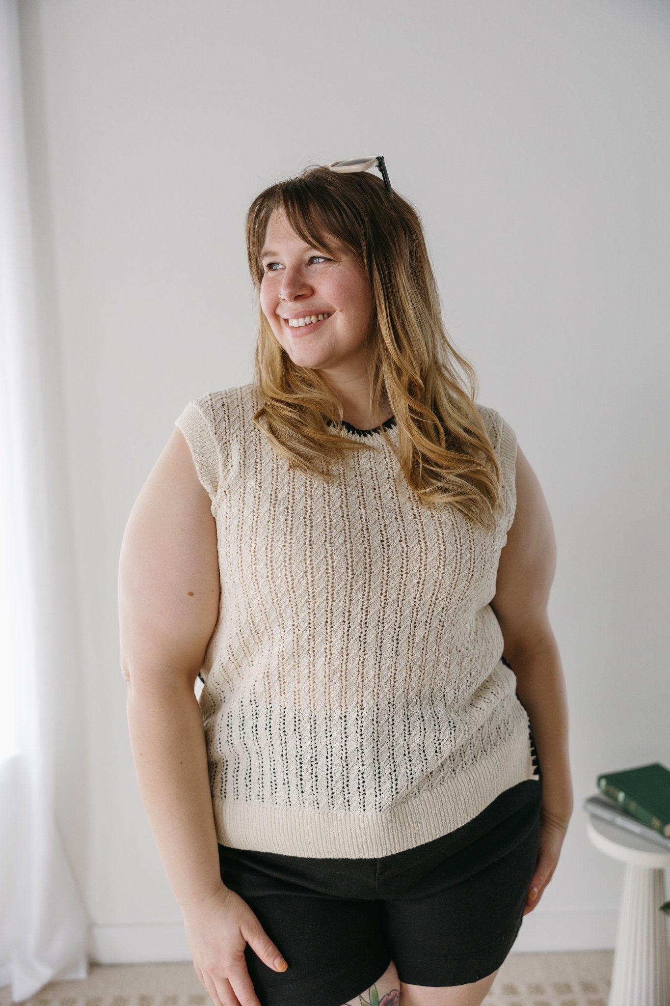 OPEN WEAVE SWEATER VEST - Love Marlow