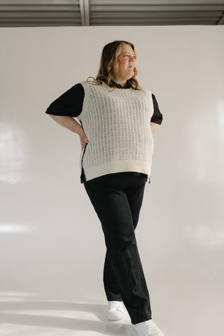 OPEN WEAVE SWEATER VEST - Love Marlow