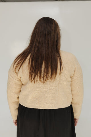 OVERSIZED BUTTON FRONT CARDIGAN IN SOFT YELLOW - Love Marlow