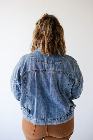 OVERSIZED CROPPED DENIM JACKET - 4x - Love Marlow