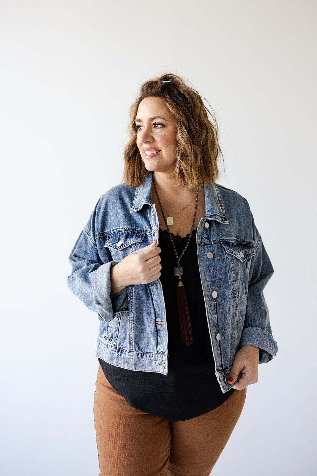 OVERSIZED CROPPED DENIM JACKET - 4x - Love Marlow