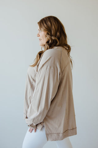 OVERSIZED RAW SEAM LONG SLEEVE TEE - 3x - Love Marlow