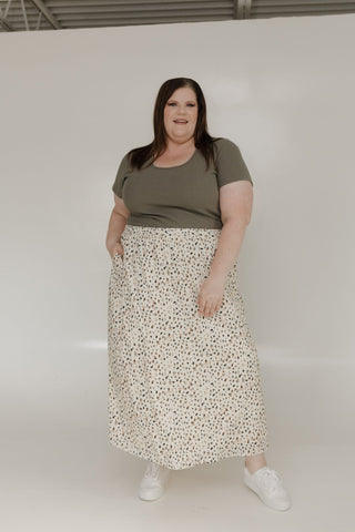 PAINTED PATTERN A - LINE MAXI SKIRT - Love Marlow