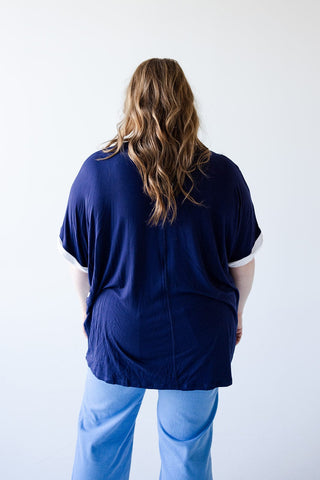 PATTERN CHIFFON BLOUSE WITH KNIT BACK - 12 - Love Marlow