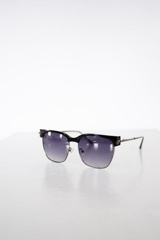 PETRA SUNGLASSES IN BLACK FADE AND SILVER - Love Marlow