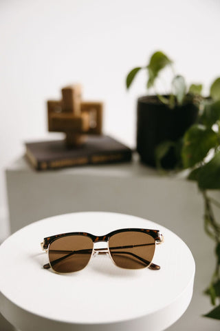PETRA SUNGLASSES IN TORTOISE AND GOLD - Love Marlow