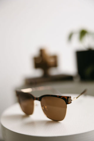 PETRA SUNGLASSES IN TORTOISE AND GOLD - Love Marlow