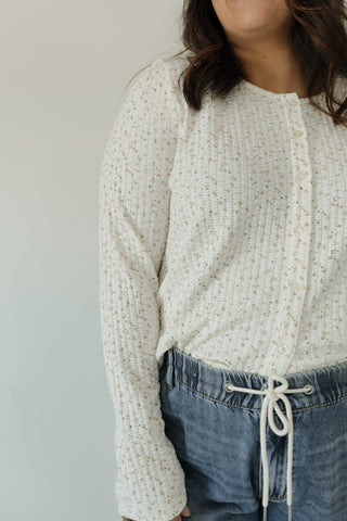 Pointelle Button Front Cardigan – Warm Cream - Love Marlow