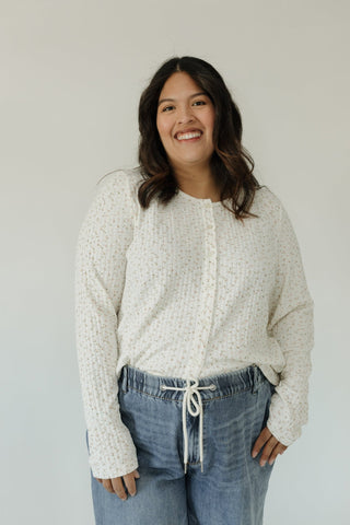 Pointelle Button Front Cardigan – Warm Cream - Love Marlow