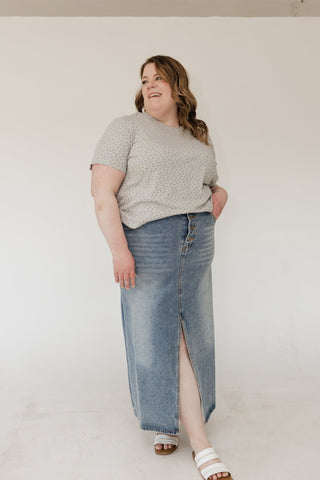 Pointelle Texture Tee – Bluebell Garden - Love Marlow