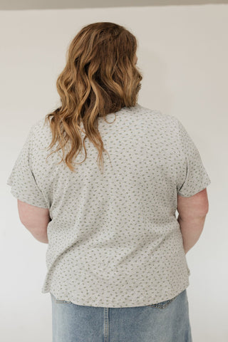 Pointelle Texture Tee – Bluebell Garden - Love Marlow