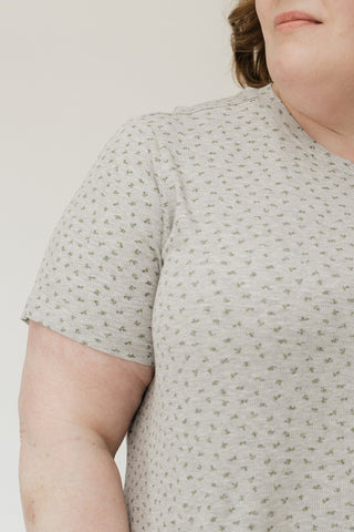 Pointelle Texture Tee – Bluebell Garden - Love Marlow